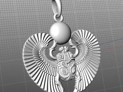 Scarab pendant 3D print model