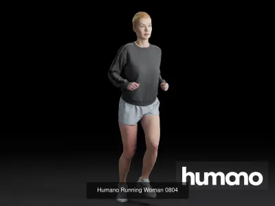 Humano 5-PACK - PEOPLE - SPORT JOGGING BIKING - 5x 3d models 08B