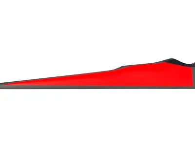 Dive Flippers Red Low-poly 3D model