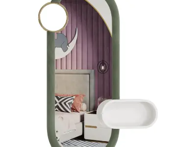 BUBBLE GUM BIG MIRROR 3D model