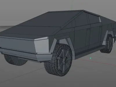 Tesla Cyber Truck  Low-poly 3D model