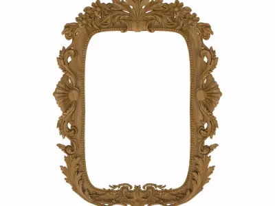Carved picture frame STL 3D model