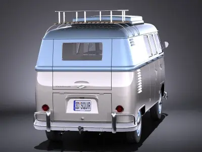 Volkswagen Transporter T1 Camper Van 1950 3D model