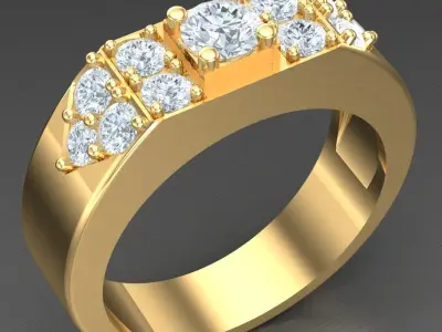 Luxury Men Rings Designs 4MR004 3D print model
