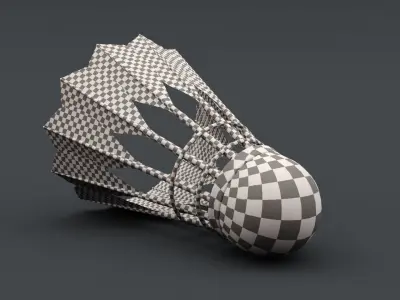 Badminton Shuttlecocks Low-poly 3D model