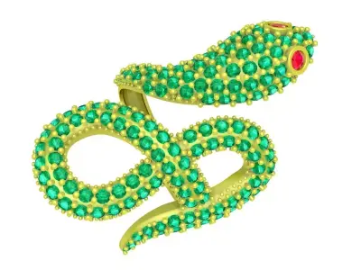 Luxury Snake Ring Jewelry 3D Model 4062 3D print model