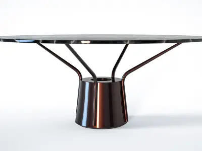 Coffee Round Table Low-poly 3D model