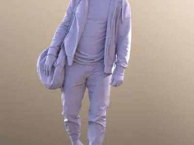 Marcel 10583 - Walking Sport Guy Low-poly 3D model