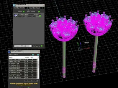 Diamond Jewelry Earring 3D print model