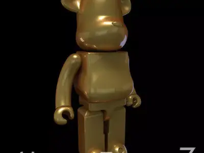 Metallics Brown BearBrick 3D model