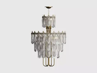 Japanese Art Deco chandelier 3d model 3D model
