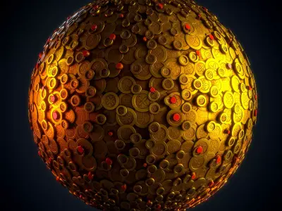 Treasure Coins Stylized - Vol 01 - SBsar - Maps Texture