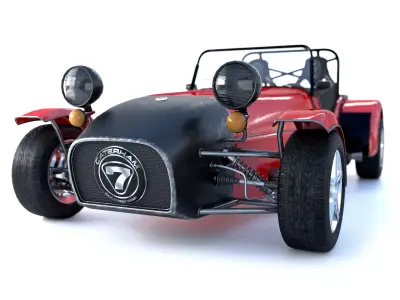 Car Caterham SevenR500 Low-poly 3D model
