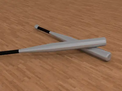 Aluminium baseball bat 3D model