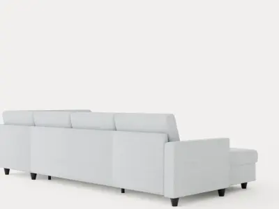 Garland U Bed Sofa Right Low-poly 3D model