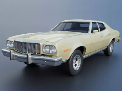 Gran Torino 4-Door Sedan 1974  3D print model