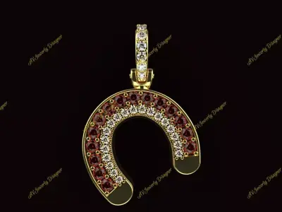 AV Designe 241  Horseshoe Pendant 3D print model