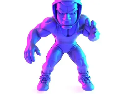 Amateur Westling Fighters toy 3D print model