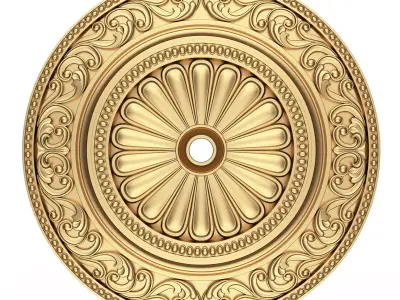 Ceiling Rosette 01 Low-poly 3D model