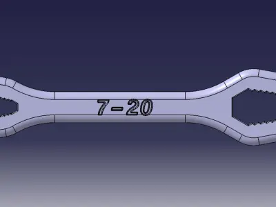 French ring wrench 3D print model