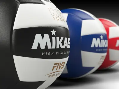 Volleyball - ball -  Mikasa VIP300 Series 3D model