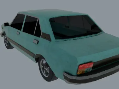Fiat 132 Low-poly 3D model