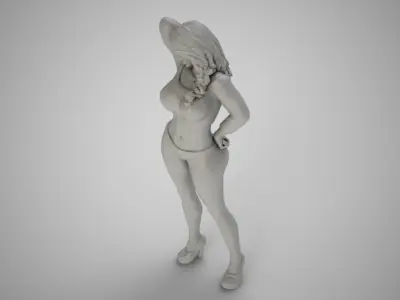 Woman Home Mood 4 3D print model