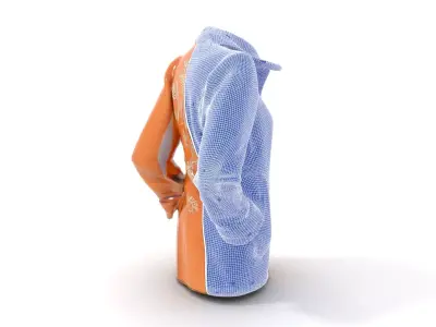 Embroidered Tan Jacket model pack Low-poly 3D model