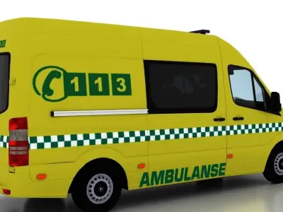Mercedes Benz Sprinter L2H2 2015 Norway Ambulance 3D model