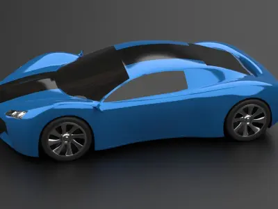 Racing car Low-poly 3D model from CGTrader