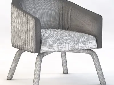 Lolita Stripe Armchair 3D model