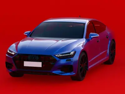 Audi A7 Sportback 2018 3D model Low-poly 3D model