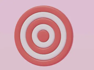 Cartoon Generic Target 3D model