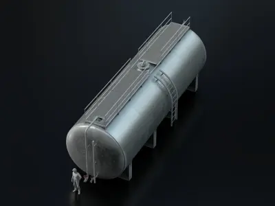 Water Tank 01 Low-poly 3D model