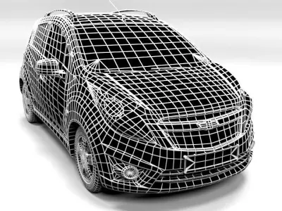 CHEVROLET SPARK Low-poly 3D model