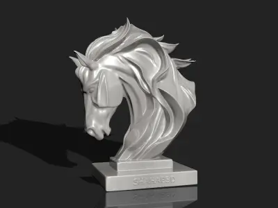 HORSE HEAD BUST ABSTRACT SCULPTURE Free 3D print model