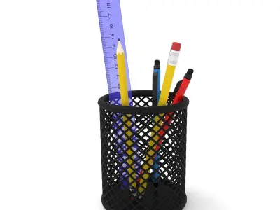 Mesh Office Pencil  Pen Holder 3D model