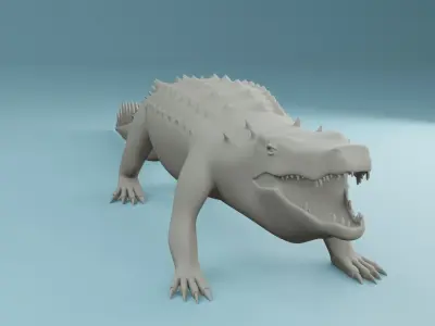 Crocodile Mugger 3d model 3D model