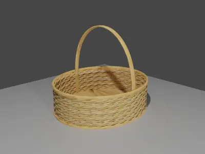 Straw Basket - Cesta de Palha 3D model
