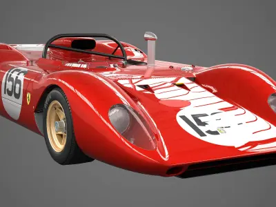 Ferrari 312 P Spyder 0868 - Modern 3D model