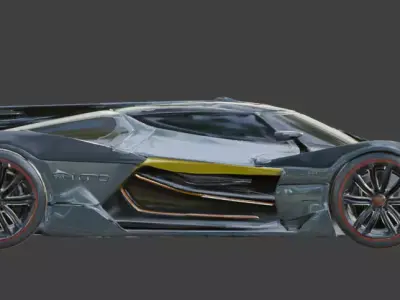 Luxury Elite Hypercar 3D Model Portfolio Low-poly 3D model