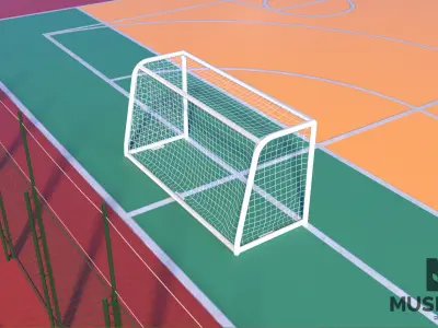 Sport area Low-poly 3D model