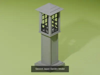 Japan Garden Stone Set 1 3D Model Collection