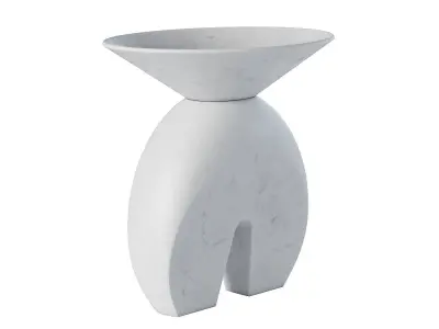 Iris White Vase Low-poly 3D model