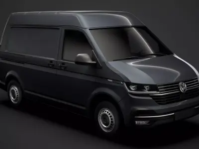 Volkswagen Transporter Van L1H2 T61 2020 3D model