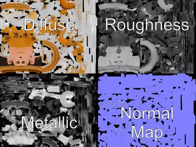 Elegant Crystal Chandelier model pack Low-poly 3D model