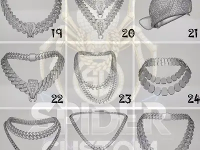 Pack de 72 Cadenas Realistas para FiveM - Listo para Usar Low-poly 3D model