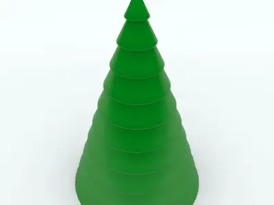 FREE Cartoon Christmas Tree Free 3D model