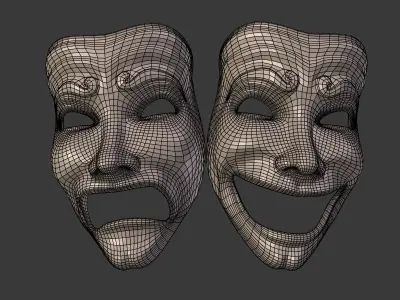 Theater Mask 3D model