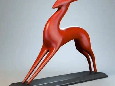 Antelope Sculpture P 3D print model